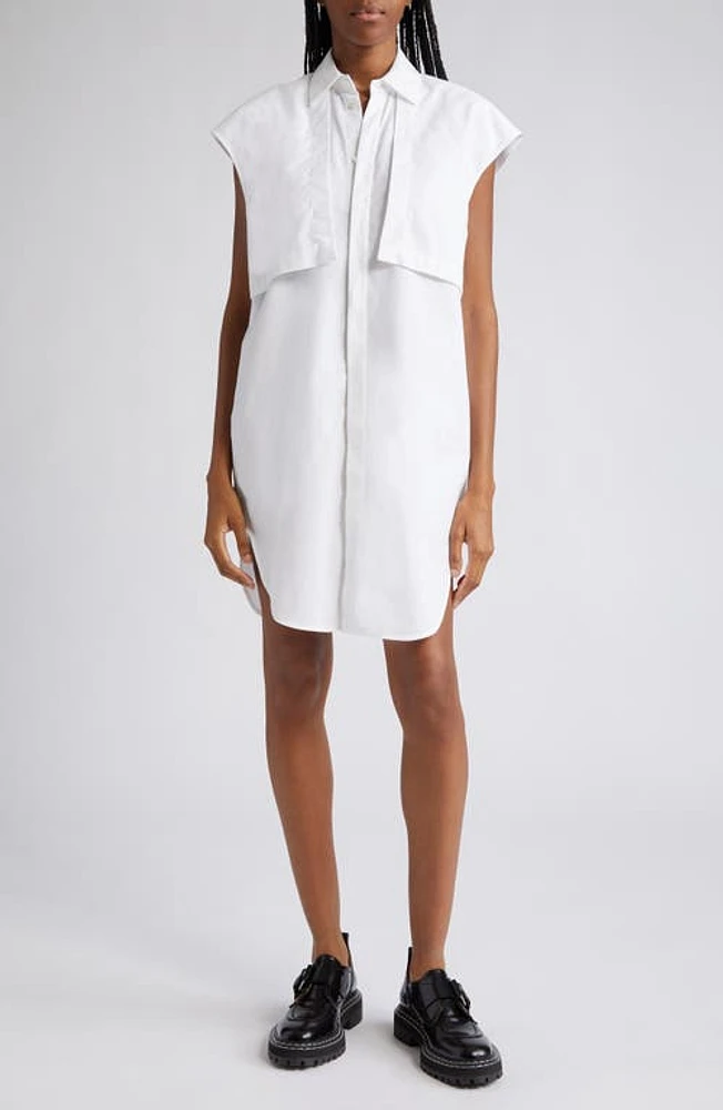 K. NGSLEY Gender Inclusive Nesli Sleeveless Cotton Poplin Shirt White at Nordstrom,