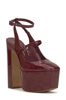 Jessica Simpson Pialley Ankle Strap Platform Pump in Malbec at Nordstrom, Size 9.5