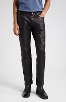 John Elliott The Daze Straight Leg Leather Pants Black at Nordstrom,