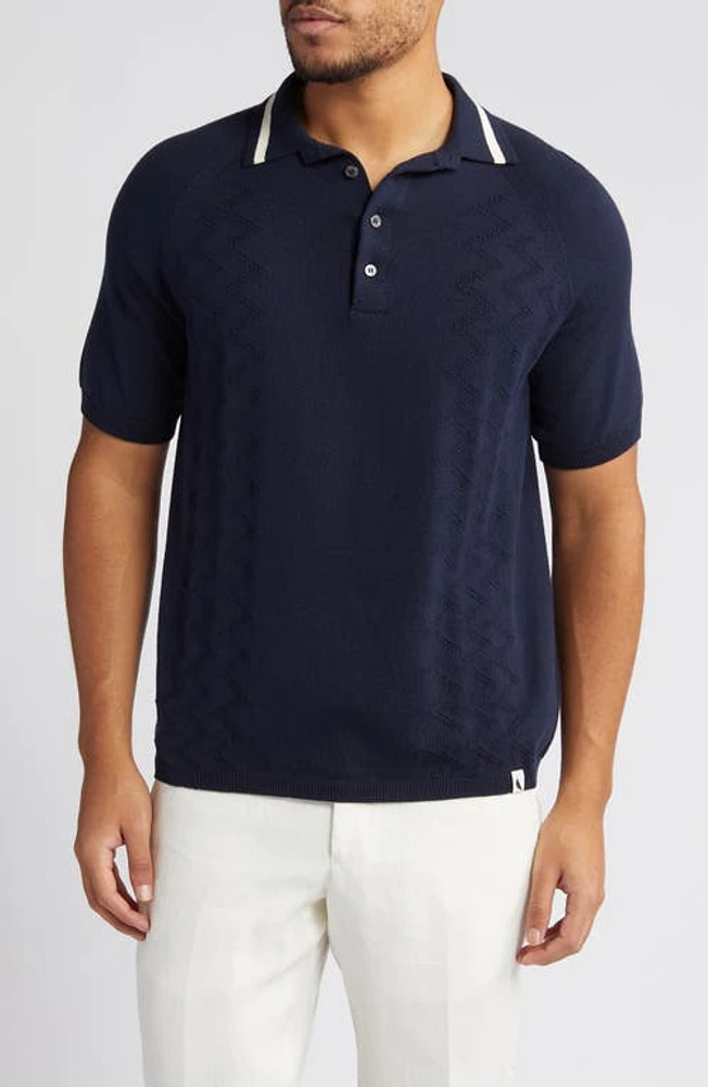 PEREGRINE Textured Polo Navy at Nordstrom,