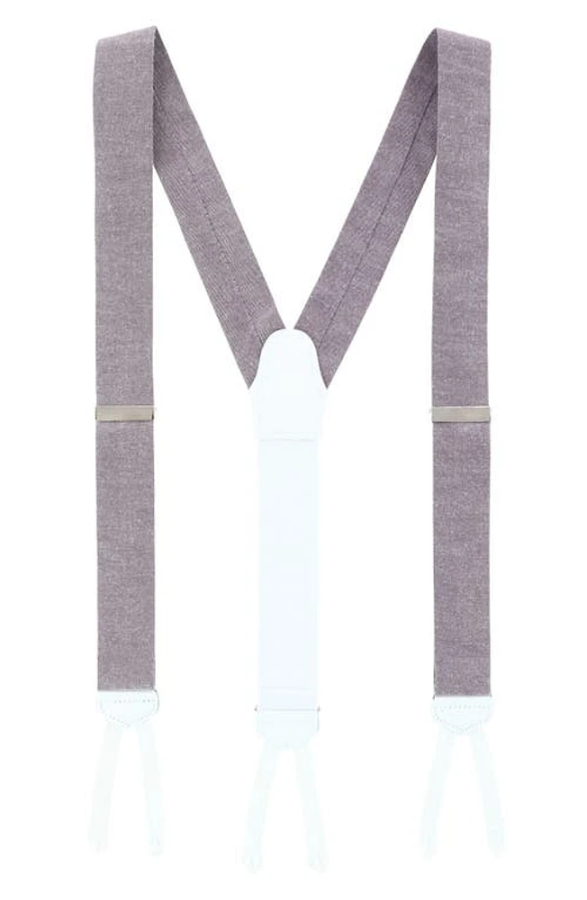 Trafalgar Louisville Chambray Suspenders in Purple at Nordstrom