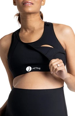 Preggo Leggings Sima Active Nursing/Maternity Sports Bra Black at Nordstrom,