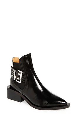 Ganni Buckle Chelsea Boot Black at Nordstrom,