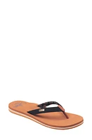 Reef Cushion Sands Flip Flop Black/Tan at Nordstrom,