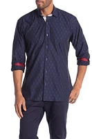 Maceoo Printed Regular Fit Shirt Blue at Nordstrom,