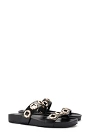 Larroudé Milan Slide Sandal Black at Nordstrom,