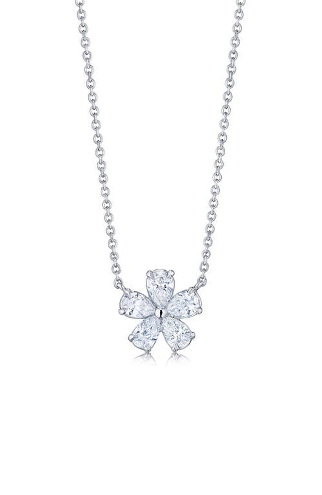 Kwiat Floral Cluster Diamond Pendant Necklace in White Gold at Nordstrom