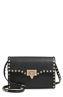 Valentino Garavani Medium Rockstud Leather Shoulder Bag in Black at Nordstrom