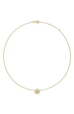 Tory Burch Kira Mother-of-Pearl Flower Pendant Necklace in Tory Gold /Mother Of Pearl at Nordstrom