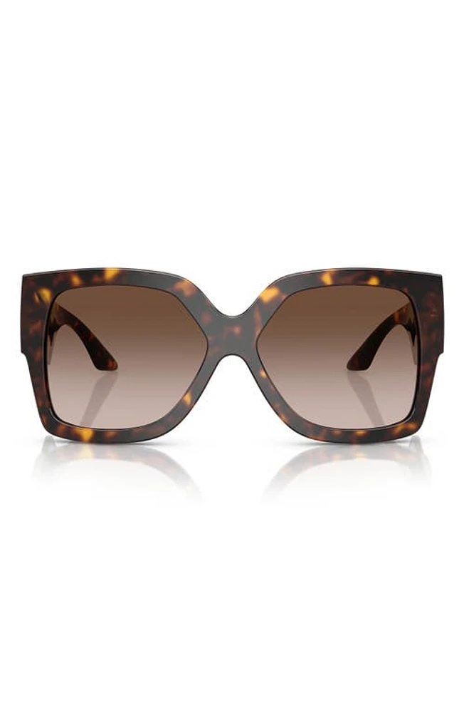 Versace 59mm Gradient Rectangular Sunglasses in Havana at Nordstrom