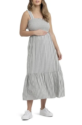 Ripe Maternity Ollie Smocked Maternity Dress in Black /White at Nordstrom