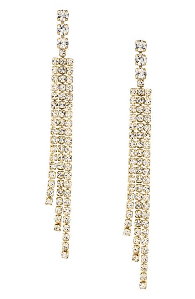 Ettika Crystal Fringe Drop Earrings in Gold at Nordstrom