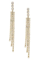 Ettika Crystal Fringe Drop Earrings in Gold at Nordstrom