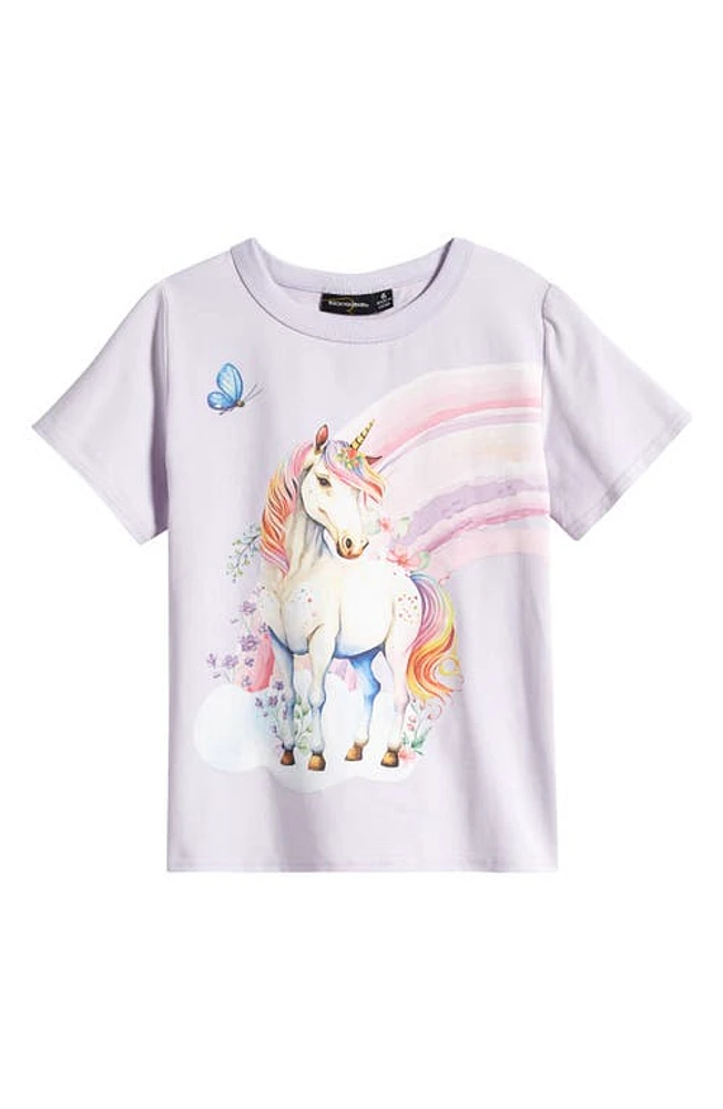 Rock Your Baby Unicorn Stretch Cotton Graphic T-Shirt Lilac at Nordstrom,