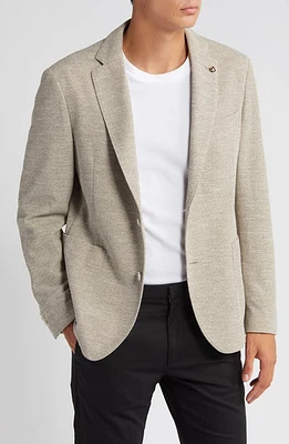 BOSS Hanry Mélange Double Knit Sport Coat Light Beige at Nordstrom,