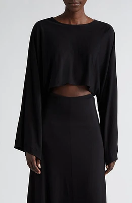 BITE Studios Movere Jersey Crop Top Black at Nordstrom,