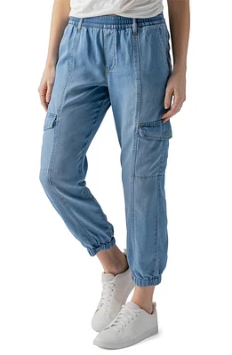 Sanctuary Relaxed Rebel Chambray Cargo Joggers Sun Drench at Nordstrom,