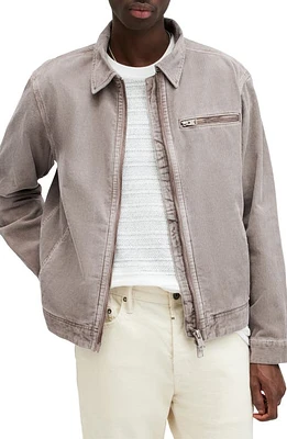 AllSaints Kippax Corduroy Jacket Chestnut Taupe at Nordstrom,