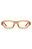 Fifth & Ninth Oslo 48mm Oval Blue Light Blocking Glasses in Transparent Tan/Clear at Nordstrom