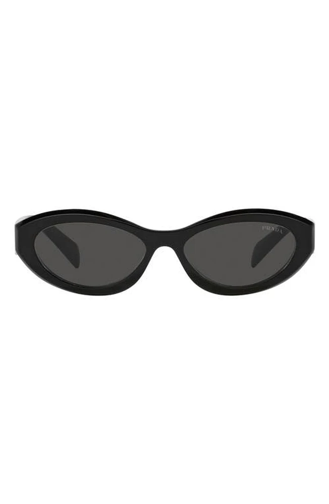 Prada 55mm Irregular Sunglasses in Black at Nordstrom