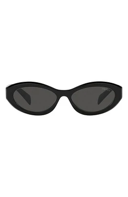 Prada 55mm Irregular Sunglasses in Black at Nordstrom