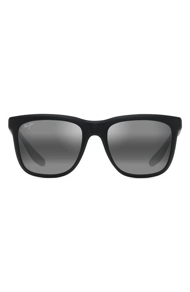 Maui Jim Pehu 55mm PolarizedPlus2 Square Sunglasses in Black at Nordstrom