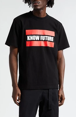 Sacai Know Future Cotton Graphic T-Shirt Black at Nordstrom,