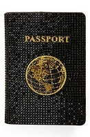 Judith Leiber Traveler Crystal Beaded Passport Holder in Jet at Nordstrom