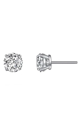 Lafonn Simulated Diamond Solitaire Stud Earrings in White at Nordstrom