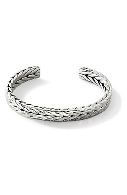 John Hardy Hammered Cuff Bracelet in Silver at Nordstrom, Size Large