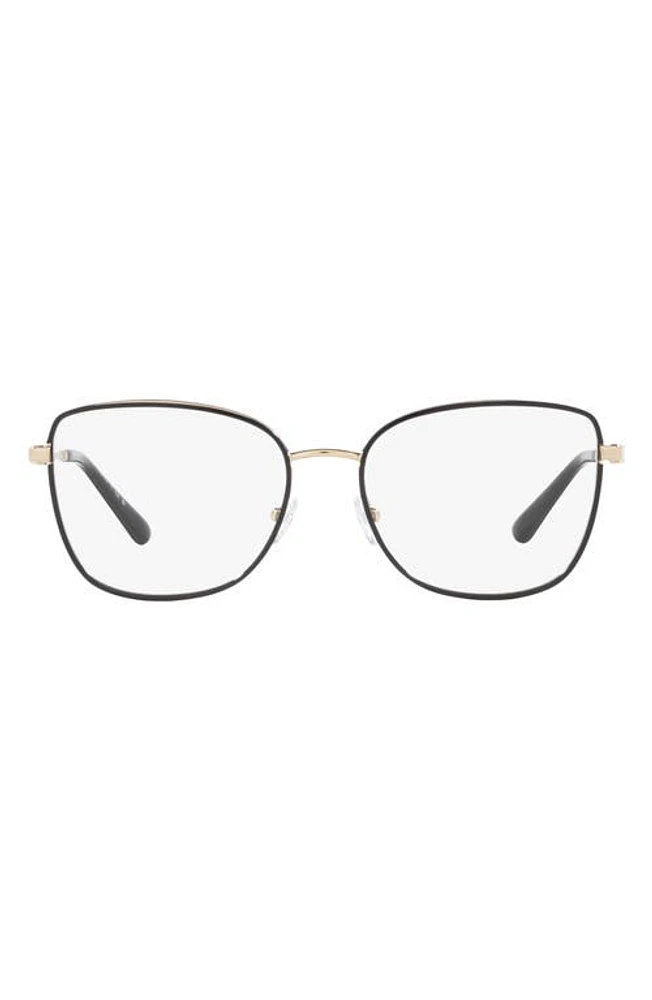 Michael Kors Empire 54mm Square Optical Glasses in Light Gold at Nordstrom