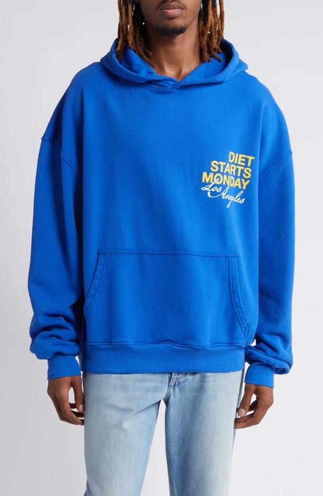 DIET STARTS MONDAY LA Cotton Graphic Hoodie Blue at Nordstrom,