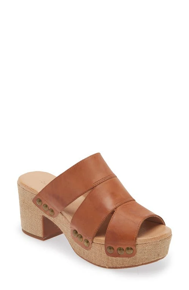 Chocolat Blu Griffin Platform Slide Sandal Leather at Nordstrom,