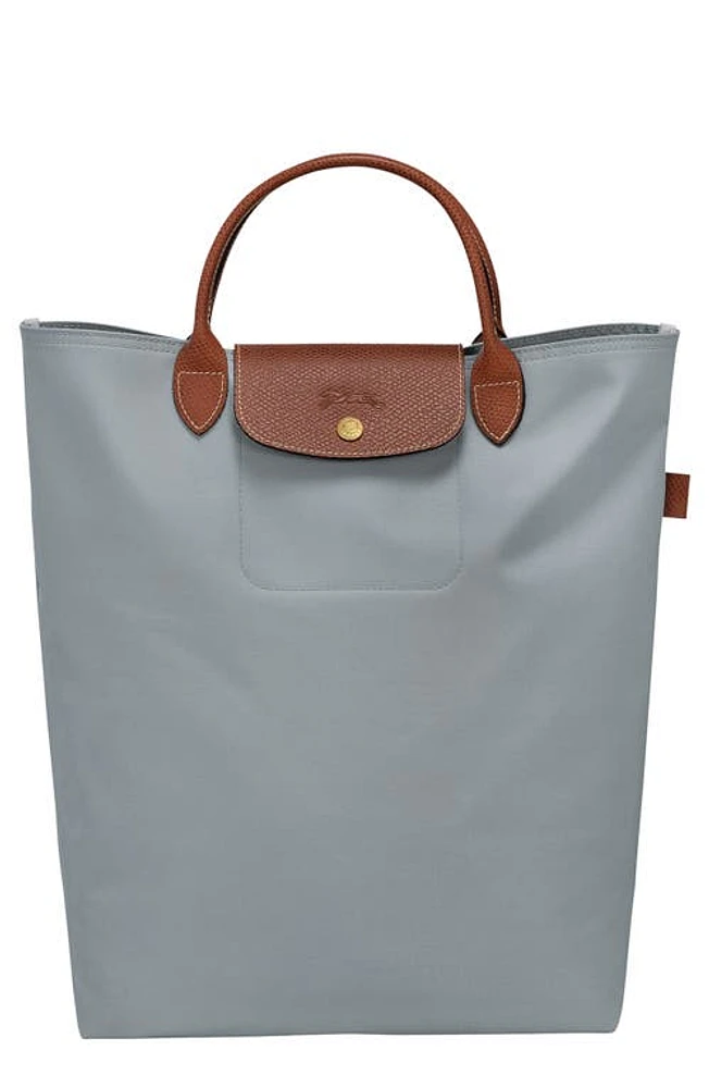 Longchamp Medium Cabas Replay Recycled Canvas Tote in Steel at Nordstrom