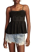 Lucky Brand Embroidered Henley Tank Top at Nordstrom,