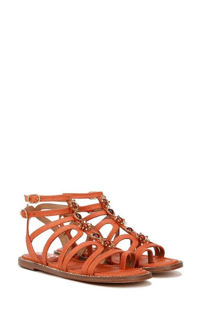 Sam Edelman Tianna Ankle Strap Sandal Terra Orange at Nordstrom,