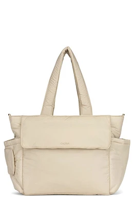 CALPAK Diaper Tote with Laptop Sleeve in Oatmeal at Nordstrom