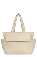 CALPAK Diaper Tote with Laptop Sleeve in Oatmeal at Nordstrom