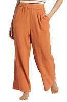 Billabong Follow Me 2 Wide Leg Cotton Gauze Pants at Nordstrom,