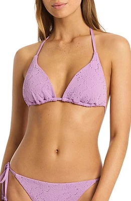 Sea Level Interlace D-Cup Triangle Bikini Top at Nordstrom, Us