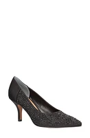 J. Reneé Rishna Crystal Embellished Pointed Toe Pump Black at Nordstrom,