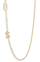 Argento Vivo Sterling Silver Argento Vivo Personalized Two Initial Necklace in Gold at Nordstrom