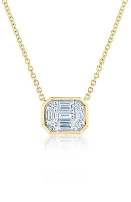 Kwiat Bezel Diamond Pendant Necklace in Yellow at Nordstrom, Size 16