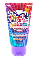 Sunshine & Glitter Kids' SeaStar Sparkle SPF 50 Rainbow Party Cake Biodegradable Glitter Sunscreen in Purple at Nordstrom