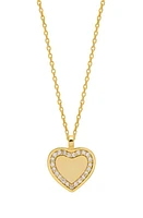 Estella Bartlett Cubic Zirconia Heart Pendant Necklace in Gold at Nordstrom