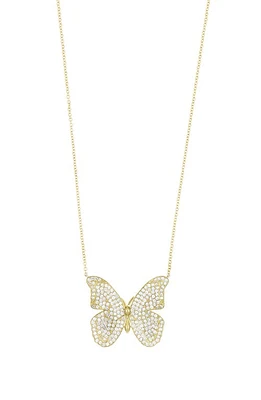 Bony Levy Tanya Diamond Pavé Butterfly Pendant Necklace in 18K Gold at Nordstrom