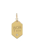 Zoë Chicco Worthy Diamond Medallion Charm in 14K Yellow Gold at Nordstrom