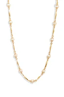 Gas Bijoux Mother-of-Pearl Bead Necklace in White at Nordstrom