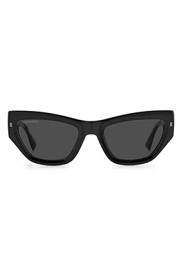 Dsquared2 54mm Cat Eye Sunglasses in Black /Grey at Nordstrom