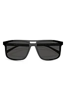 Prada 58mm Rectangular Sunglasses in Black at Nordstrom